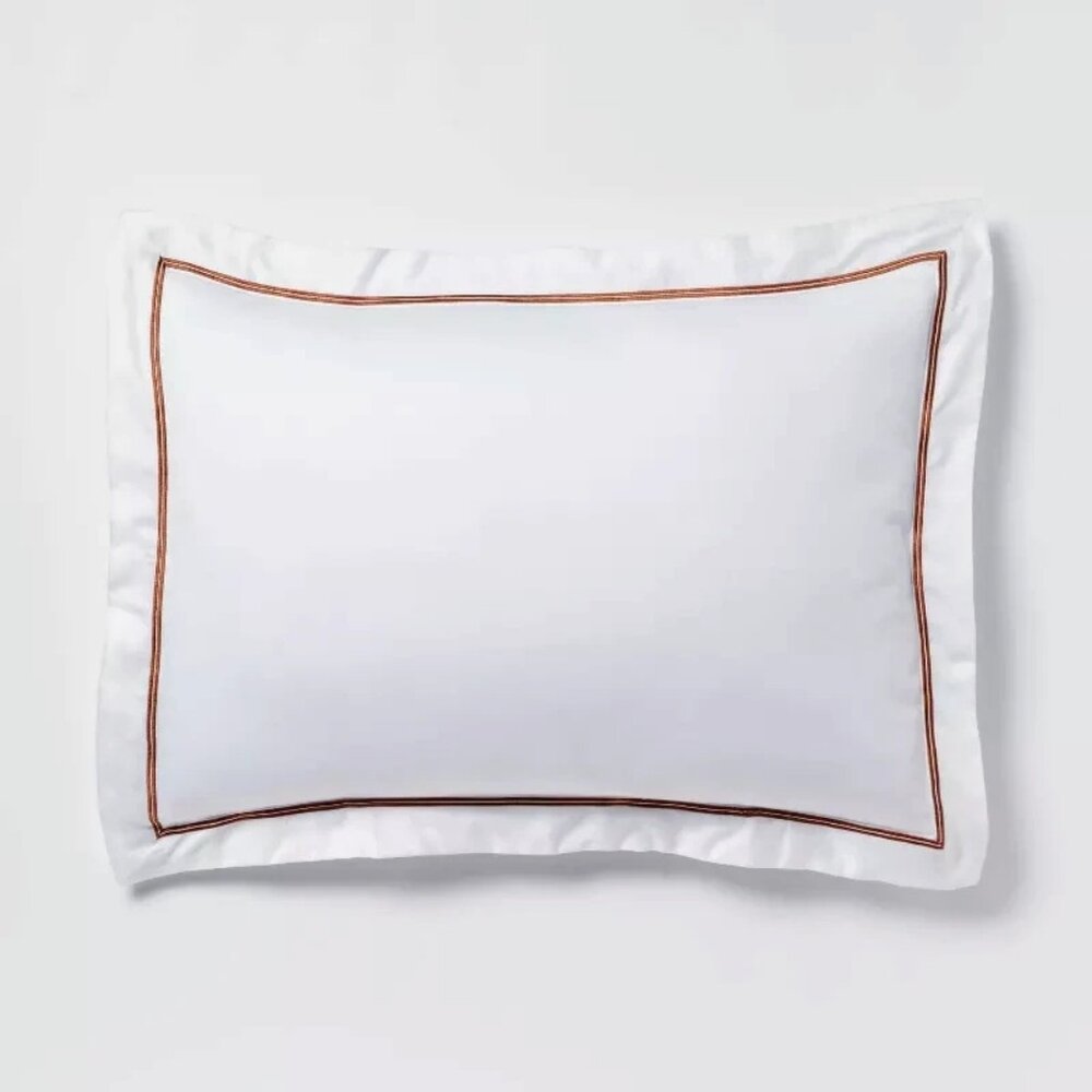 Luxe Embroidered Border Duvet Cover and Sham Set - Picture 3 of 6